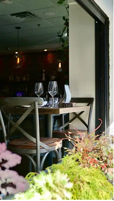 Salt Seafood & Oyster Bar's dining table near an open area of the restaurant